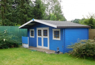 tuinhuis blauw