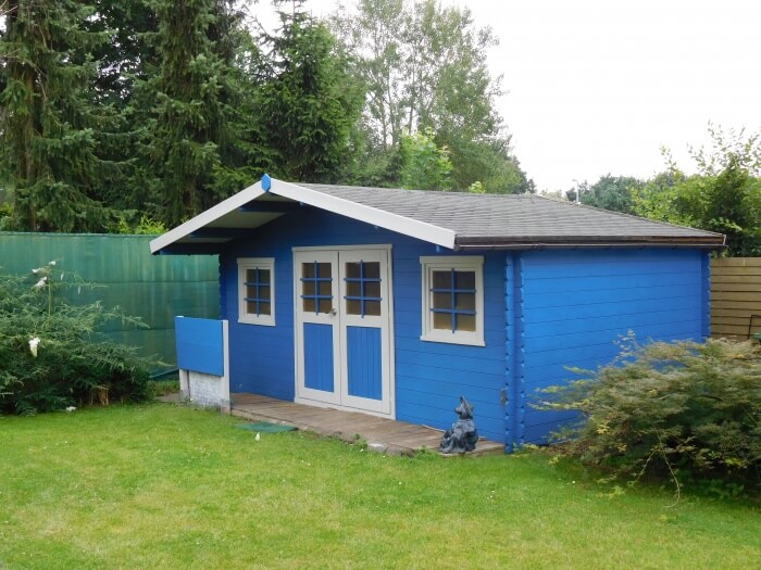 tuinhuis blauw