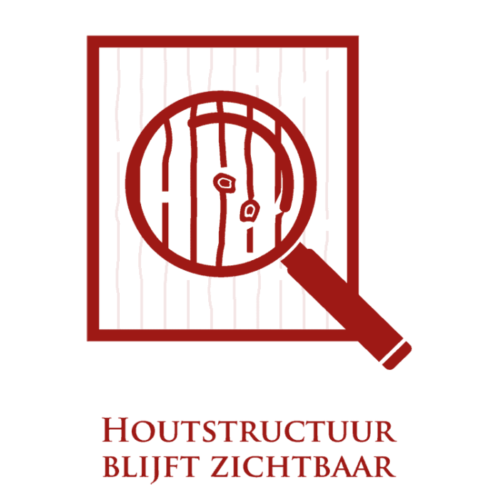 houtstructuur blijft zichtbaar